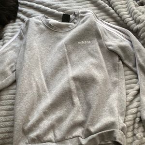 Gray adidas crew neck